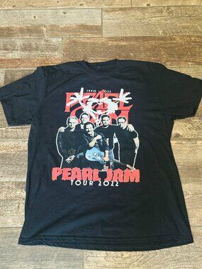 Pearl Jam Shirt Men's Large Black - Tour 2022 - California Canada - Double Sided